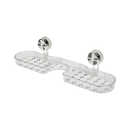 Suction-Cup Bathroom Organizer – No-Drill Faucet-Mounted Shelf for Sink, Toilet, or Mirror Area