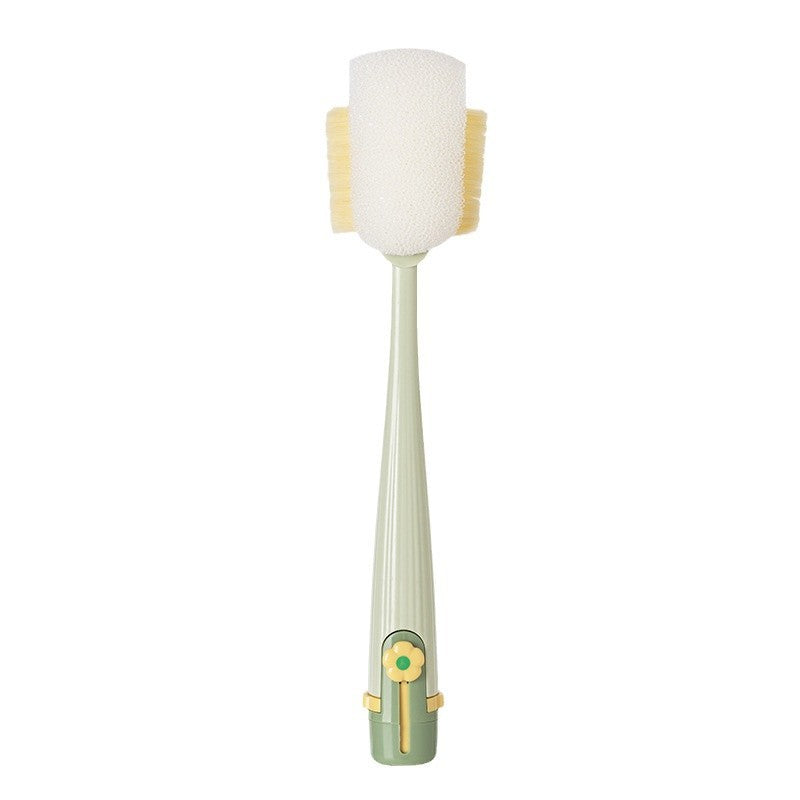 Five-in-one cup brush — a long-handled, multifunctional cleaning tool for water bottles, thermoses, and baby bottles.