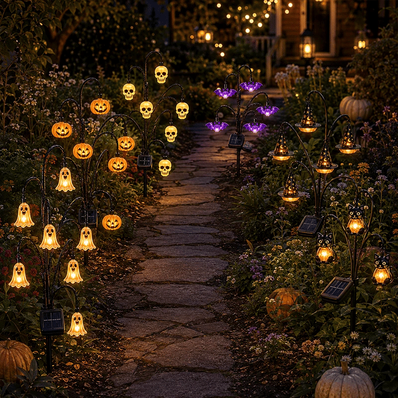 ๐ Halloween Solar Tree Stump Light
