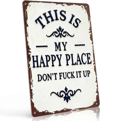 Tin Sign for Garden and Courtyard Metal Decorative Plaque