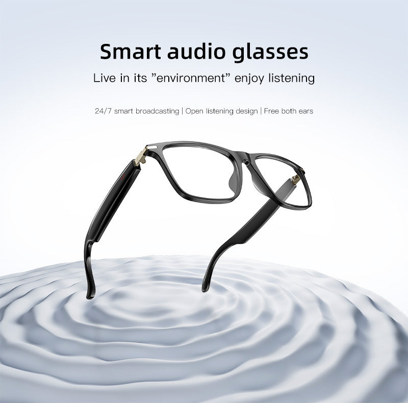 Black Tech AI Translation Glasses for Calls, Music, Bluetooth, Smart Glasses, and Sunglasses