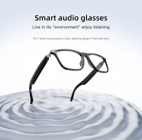 Black Tech AI Translation Glasses for Calls, Music, Bluetooth, Smart Glasses, and Sunglasses