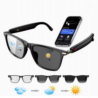 Black Tech AI Translation Glasses for Calls, Music, Bluetooth, Smart Glasses, and Sunglasses