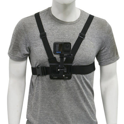 GoPro Chest Mount for First-Person Perspective Shooting: Chest Strap Mobile Phone Holder for Outdoor Cycling and Live Streaming