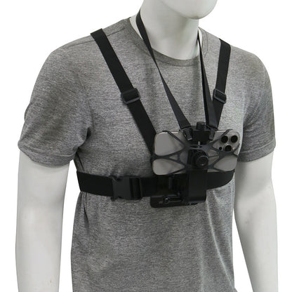 GoPro Chest Mount for First-Person Perspective Shooting: Chest Strap Mobile Phone Holder for Outdoor Cycling and Live Streaming