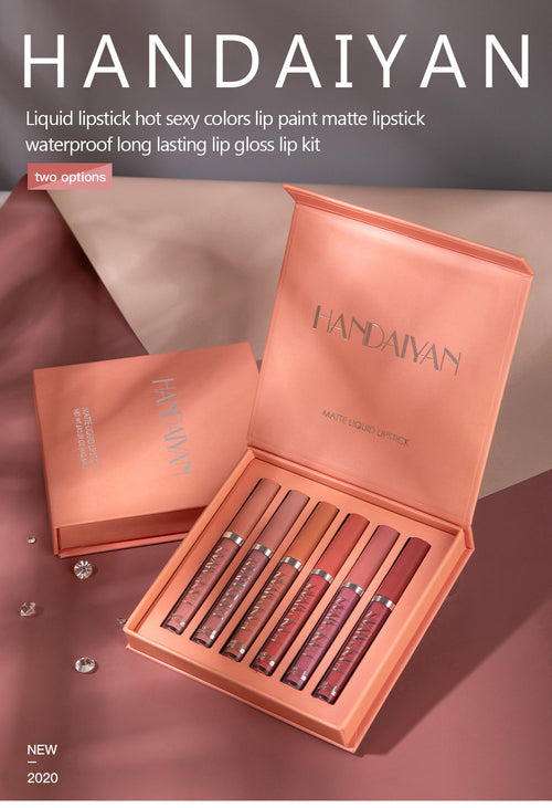 HanDaiYan Genuine Non-Transfer Liquid Lipstick Set (6 Pieces)
