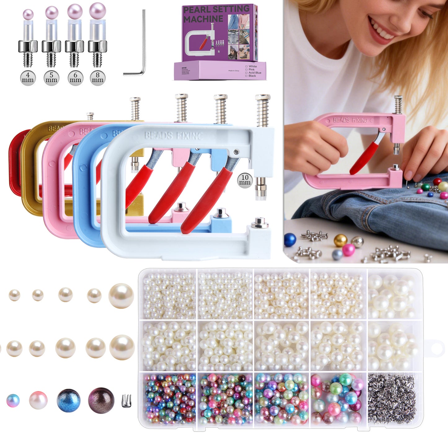 Manual Beading Machine — DIY Pearl Beading Tool, New Upgraded Version