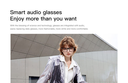 Black Tech AI Translation Glasses for Calls, Music, Bluetooth, Smart Glasses, and Sunglasses