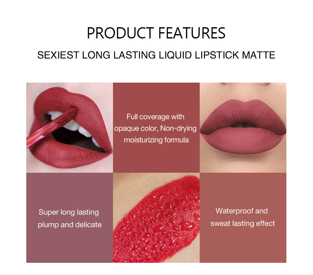 HanDaiYan Genuine Non-Transfer Liquid Lipstick Set (6 Pieces)