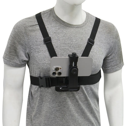 GoPro Chest Mount for First-Person Perspective Shooting: Chest Strap Mobile Phone Holder for Outdoor Cycling and Live Streaming