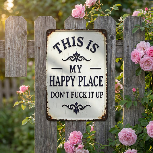 Tin Sign for Garden and Courtyard Metal Decorative Plaque