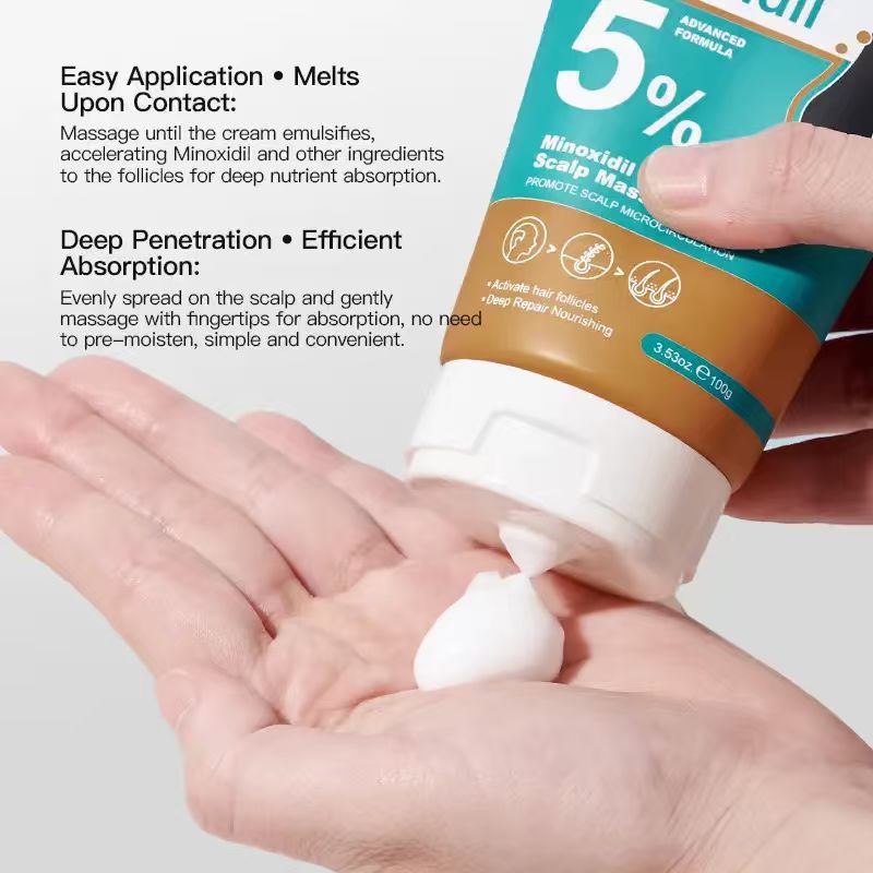 5% Minoxidil Keratin Scalp Soothing Massage Cream