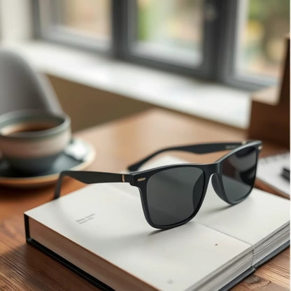 Black Tech AI Translation Glasses for Calls, Music, Bluetooth, Smart Glasses, and Sunglasses