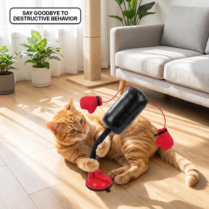 Entertainment toy: cat boxing stand