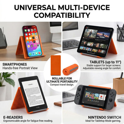 Flexible silicon  Phone holder stand. Bendable Rollable Foldable Design