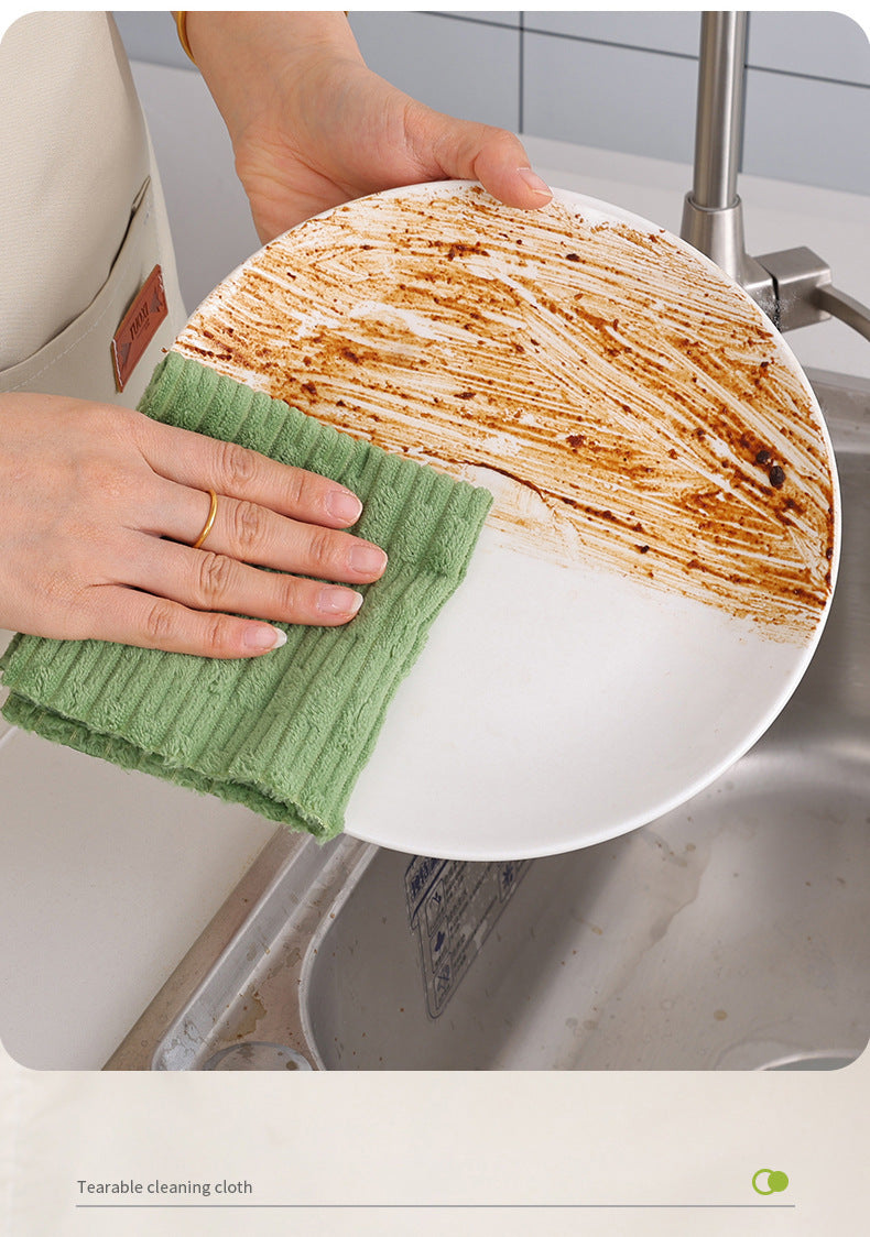 Bamboo-Textured Peel-Apart Microfiber Cloth — Reusable, Dual-Purpose (Dry & Wet), Effortless Cleaning for Busy Homes