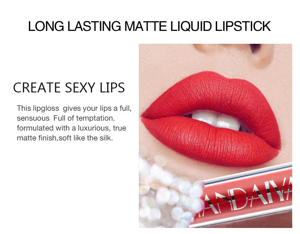 HanDaiYan Genuine Non-Transfer Liquid Lipstick Set (6 Pieces)