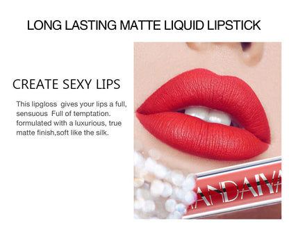 HanDaiYan Genuine Non-Transfer Liquid Lipstick Set (6 Pieces)
