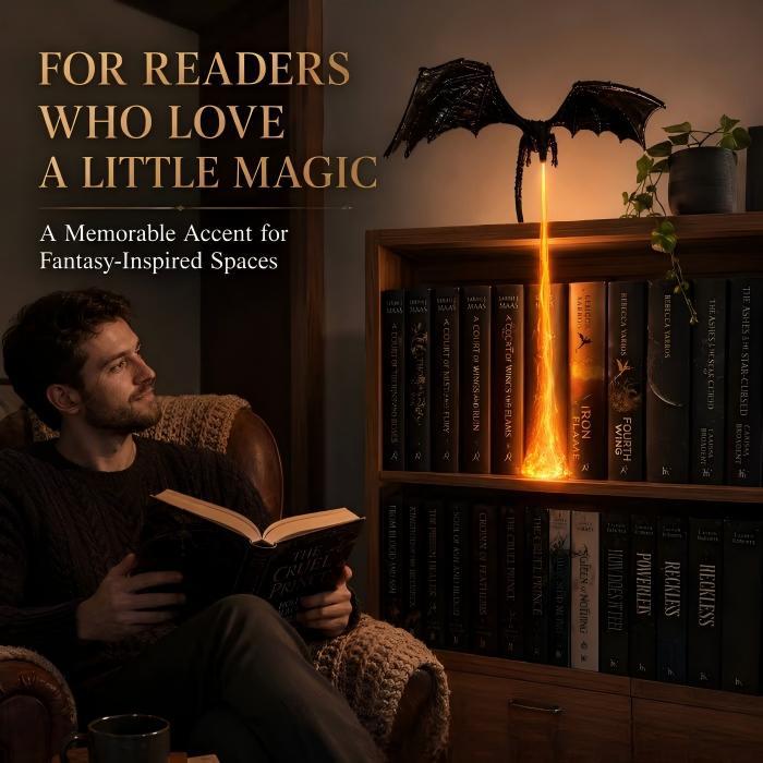 Dragon Shelf Light – Dragon-shaped bookshelf decoration