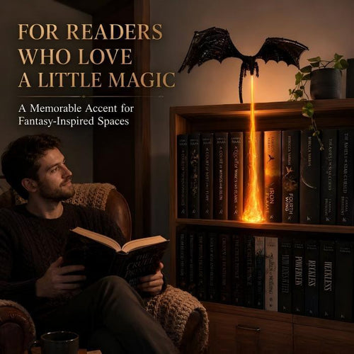 Dragon Shelf Light – Dragon-shaped bookshelf decoration