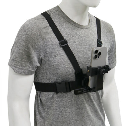 GoPro Chest Mount for First-Person Perspective Shooting: Chest Strap Mobile Phone Holder for Outdoor Cycling and Live Streaming