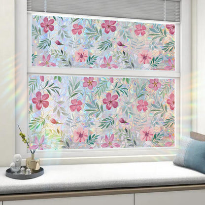 Plant and flower window stickers for glass, decorative decals for bedrooms, living rooms, kitchens, and bathrooms, renovation film
