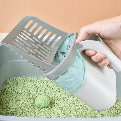 All-in-one cat litter scoop