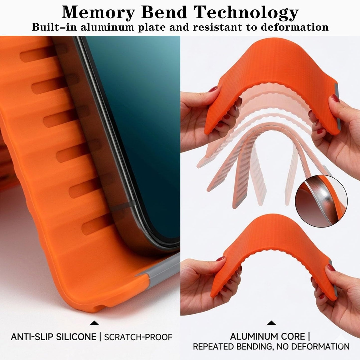 Flexible silicon  Phone holder stand. Bendable Rollable Foldable Design