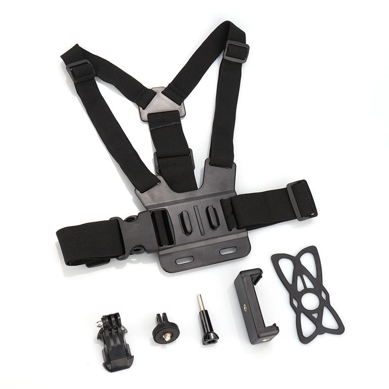 GoPro Chest Mount for First-Person Perspective Shooting: Chest Strap Mobile Phone Holder for Outdoor Cycling and Live Streaming