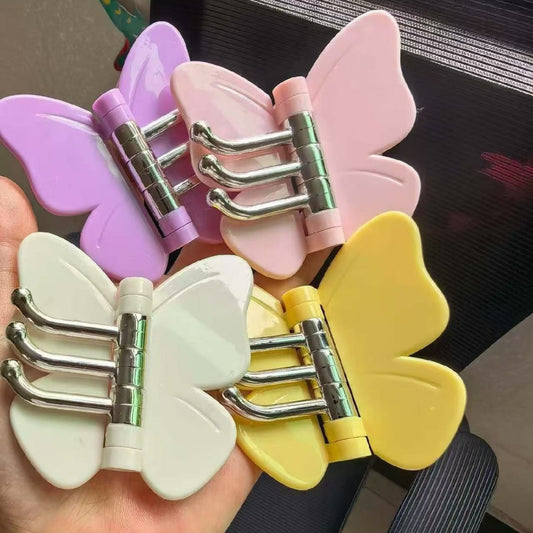 Rotatable Butterfly Triple Hook – Multi-functional, Heavy-Duty Adhesive Hook for Kitchen & Bathroom Use