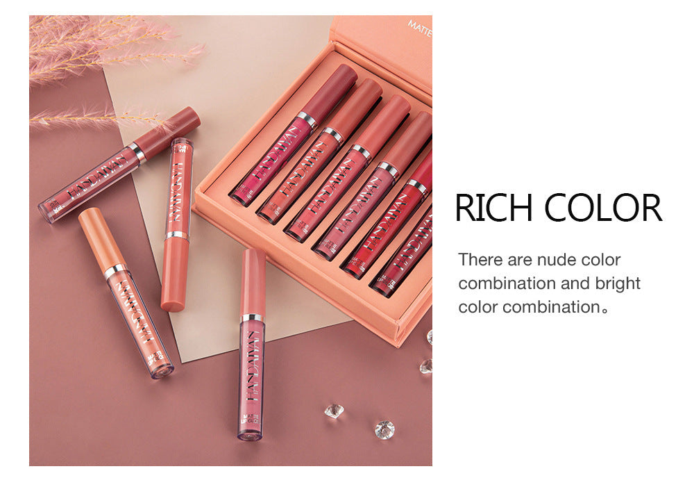HanDaiYan Genuine Non-Transfer Liquid Lipstick Set (6 Pieces)