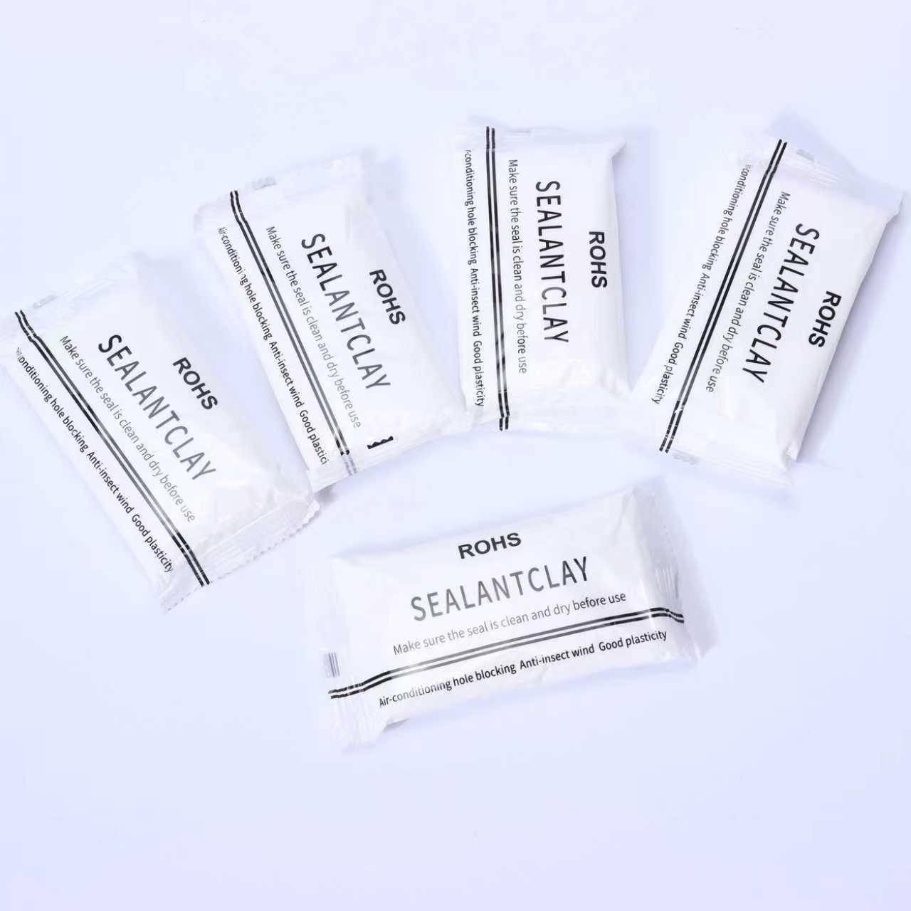 Five individually wrapped sealant putty packs