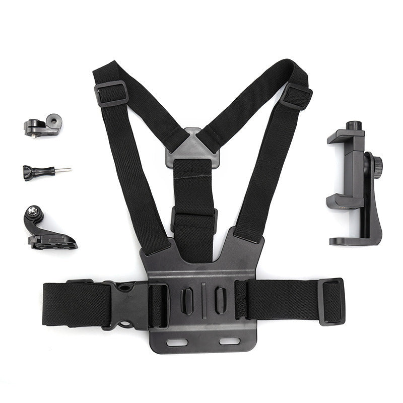 GoPro Chest Mount for First-Person Perspective Shooting: Chest Strap Mobile Phone Holder for Outdoor Cycling and Live Streaming