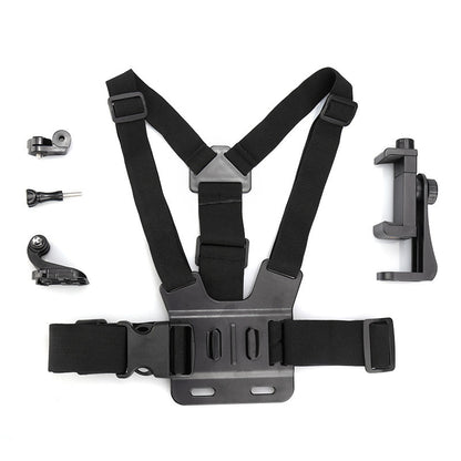 GoPro Chest Mount for First-Person Perspective Shooting: Chest Strap Mobile Phone Holder for Outdoor Cycling and Live Streaming
