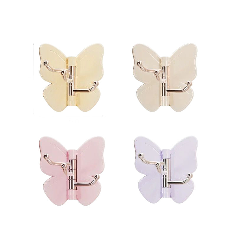 Rotatable Butterfly Triple Hook – Multi-functional, Heavy-Duty Adhesive Hook for Kitchen & Bathroom Use