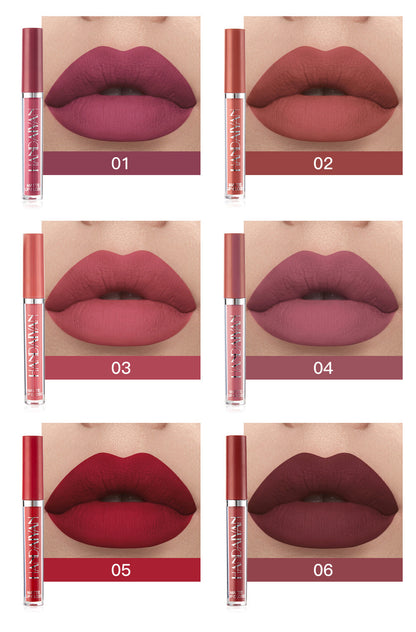 HanDaiYan Genuine Non-Transfer Liquid Lipstick Set (6 Pieces)