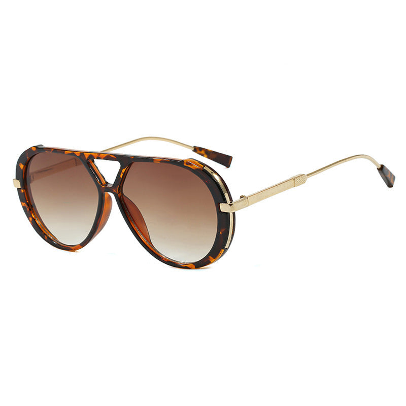 Tea-colored leopard-print frame with progressive tea-tinted lenses
