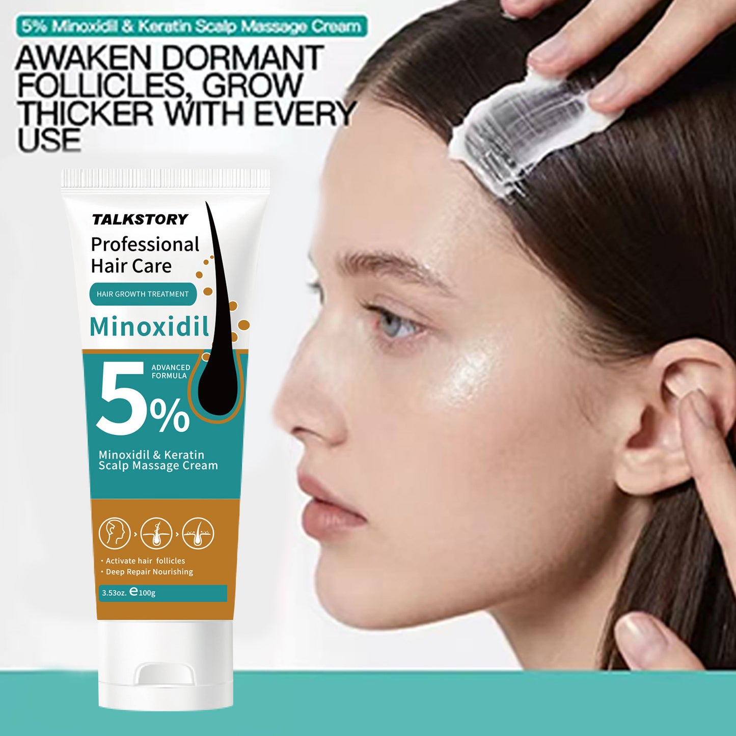 5% Minoxidil Keratin Scalp Soothing Massage Cream
