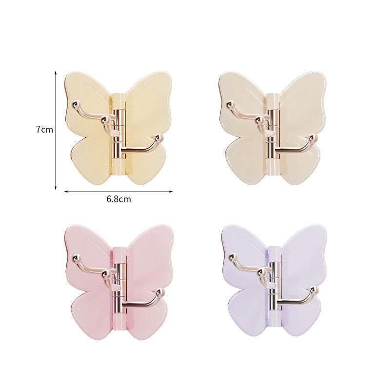 Rotatable Butterfly Triple Hook – Multi-functional, Heavy-Duty Adhesive Hook for Kitchen & Bathroom Use