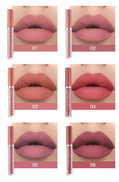 HanDaiYan Genuine Non-Transfer Liquid Lipstick Set (6 Pieces)