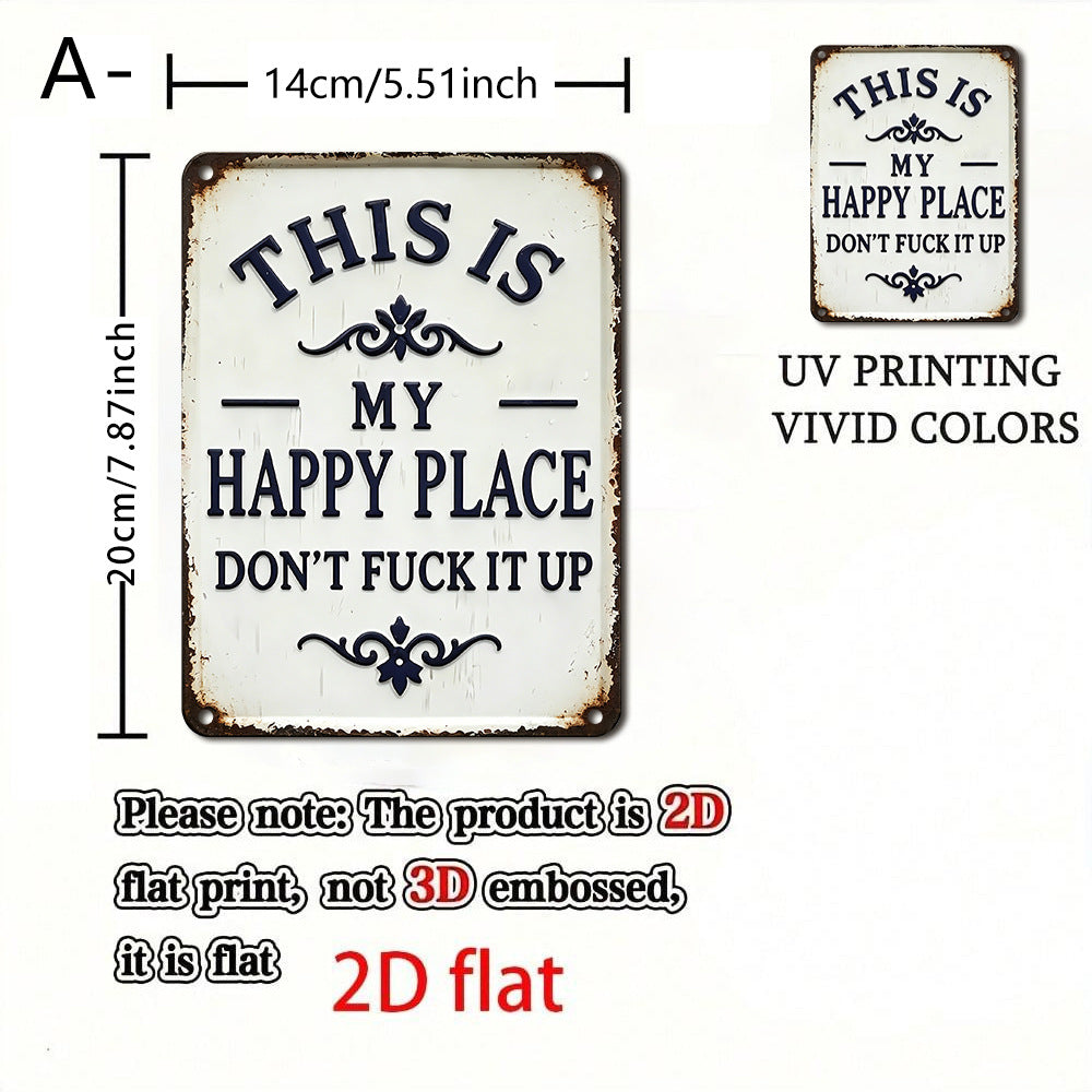 Tin Sign for Garden and Courtyard Metal Decorative Plaque