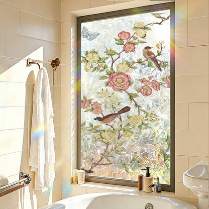 Plant and flower window stickers for glass, decorative decals for bedrooms, living rooms, kitchens, and bathrooms, renovation film