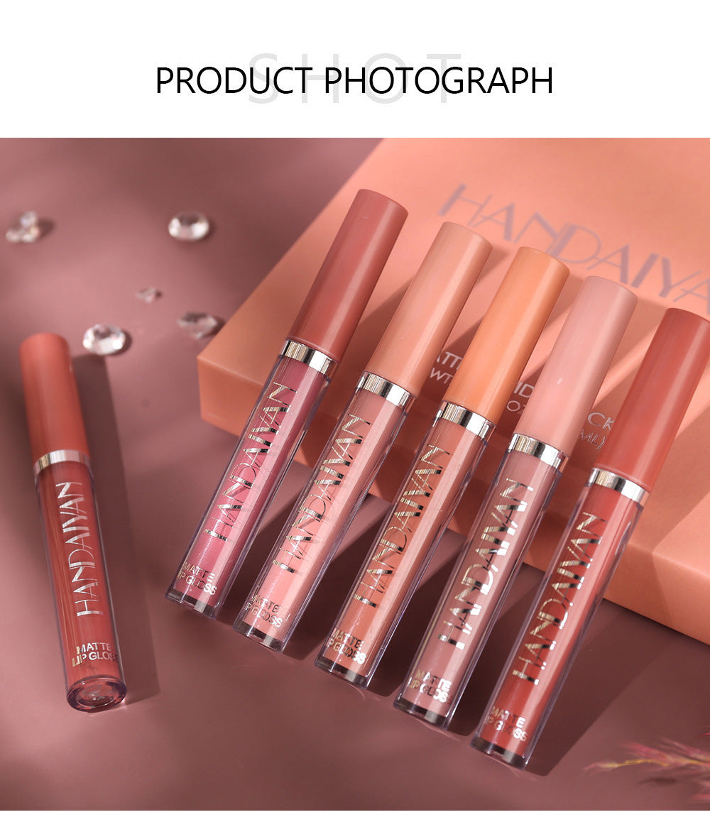 HanDaiYan Genuine Non-Transfer Liquid Lipstick Set (6 Pieces)