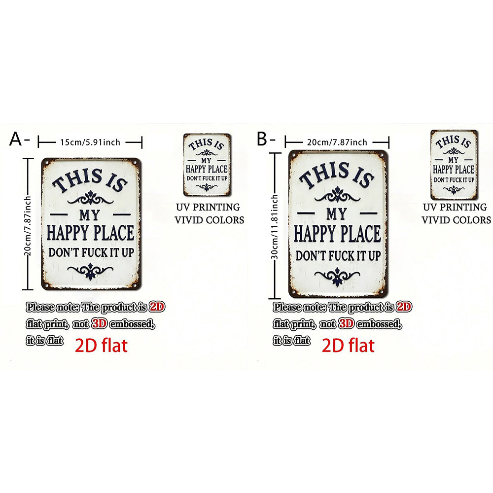 Tin Sign for Garden and Courtyard Metal Decorative Plaque