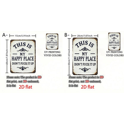 Tin Sign for Garden and Courtyard Metal Decorative Plaque