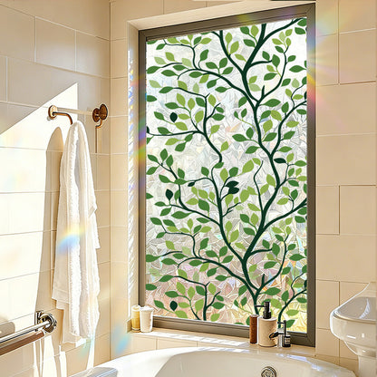Plant and flower window stickers for glass, decorative decals for bedrooms, living rooms, kitchens, and bathrooms, renovation film