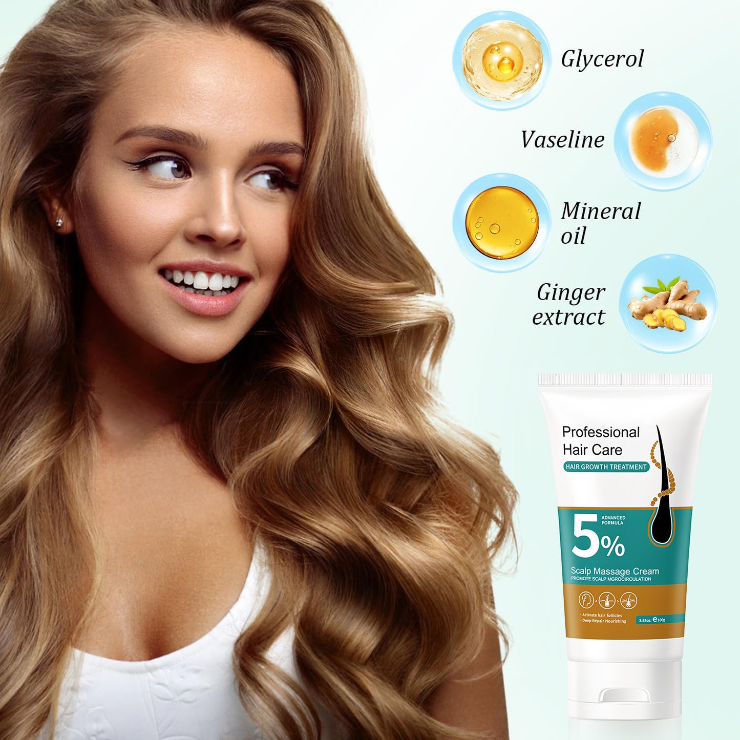 5% Minoxidil Keratin Scalp Soothing Massage Cream