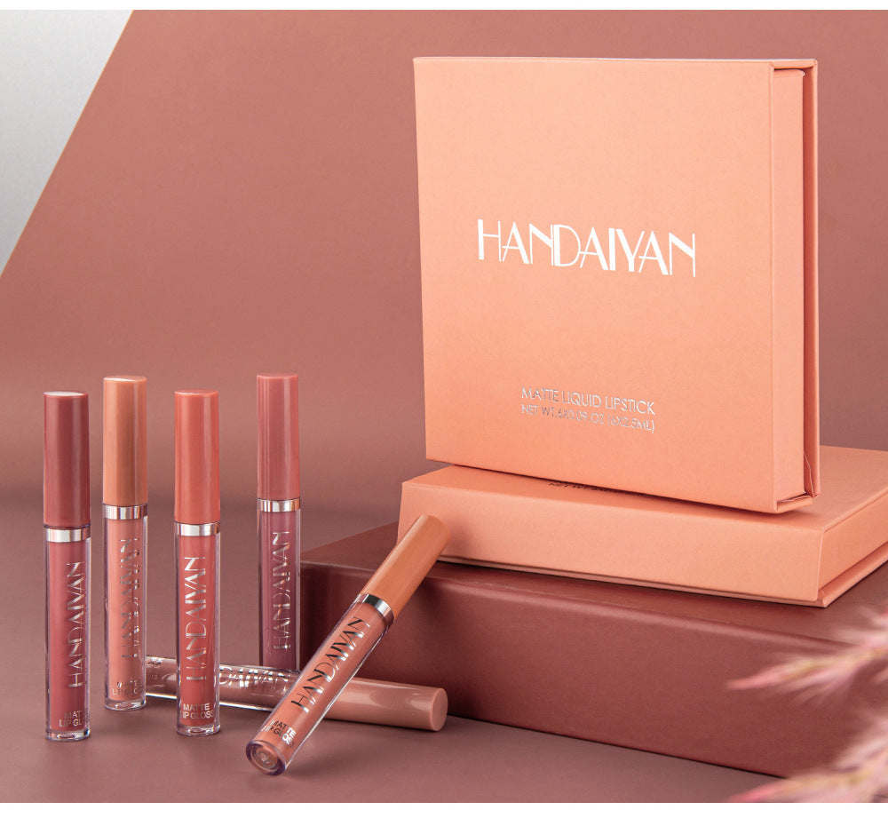 HanDaiYan Genuine Non-Transfer Liquid Lipstick Set (6 Pieces)