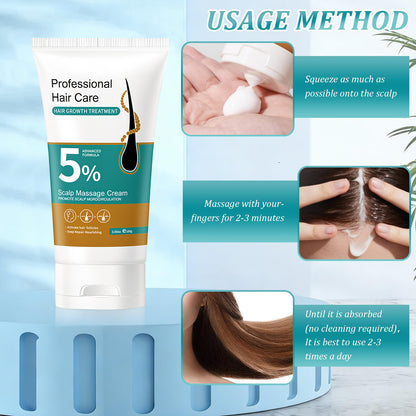 5% Minoxidil Keratin Scalp Soothing Massage Cream
