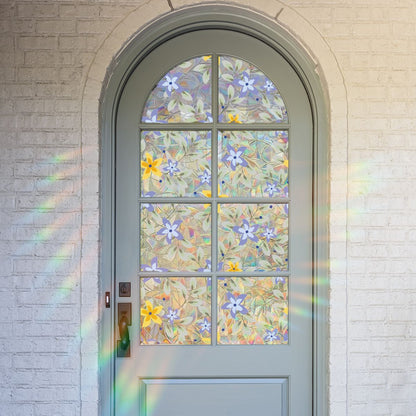 Plant and flower window stickers for glass, decorative decals for bedrooms, living rooms, kitchens, and bathrooms, renovation film